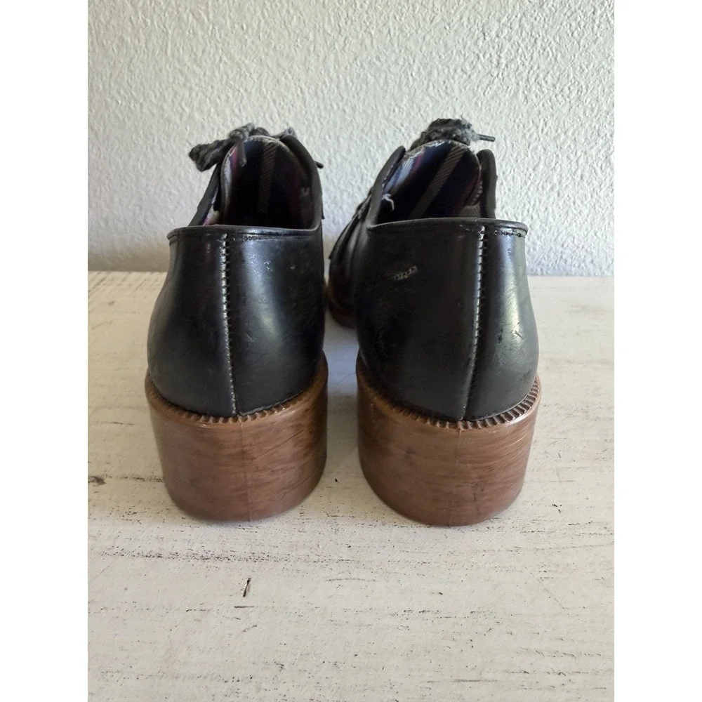 Oxford Two Tone Round Toe Lace Up Swing Shoes for Women Vintage-read See Picture